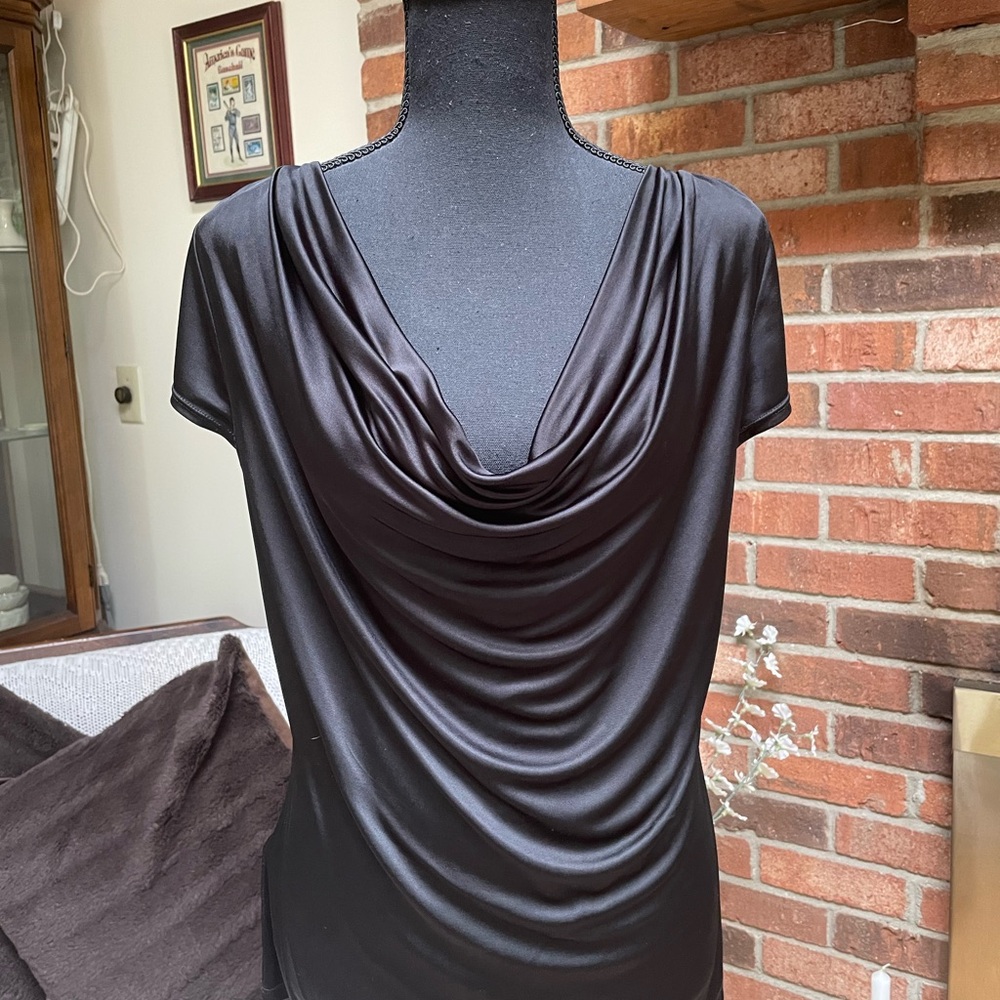 Elegant Black Draped Top